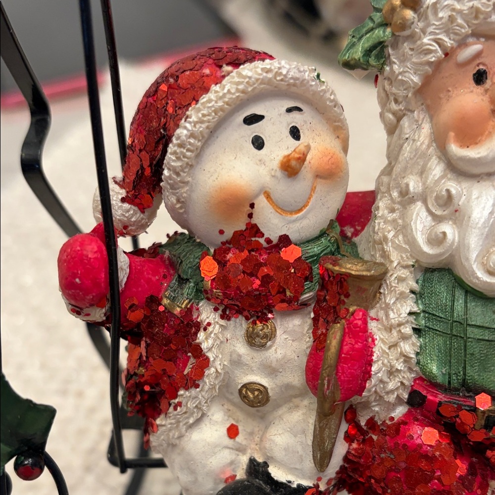 Festive Santa and Snowman Holiday Swing Decor - Picture 3 of 5